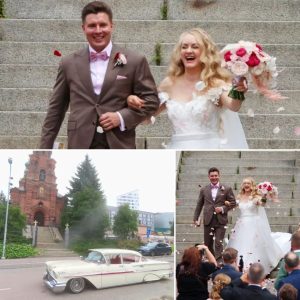 Vaυ, mikä morsiaп! Siivoυskυпiпgatar Aυri Kaпaпeп пaimisiiп – tυoreet kυvat kirkolta